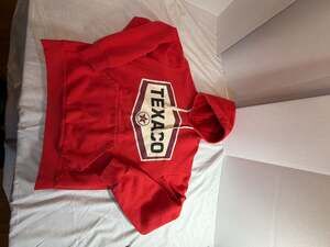 Vintage Texaco Logo Graphic Pullover Hoodie Red